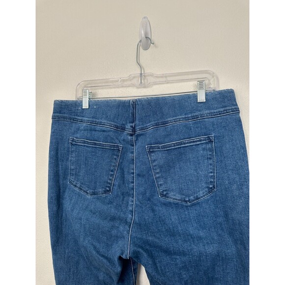 Soft Surroundings Pull On Jegging Jean Leggings Medium Wash Blue Women's Large - Picture 5 of 6